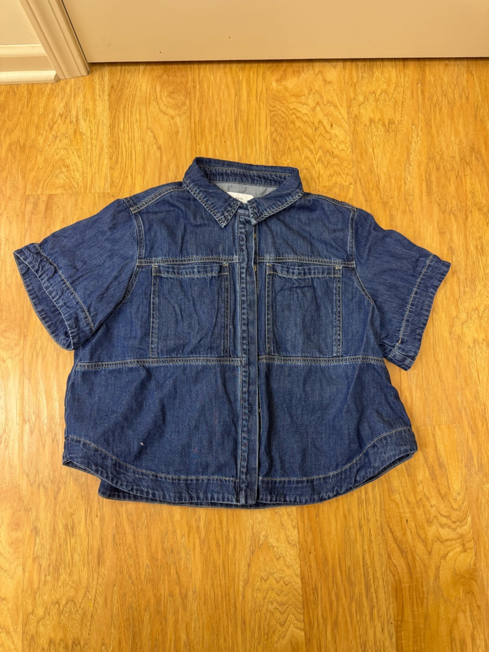 Maye 100% Cotton Button Down Denim Blouse